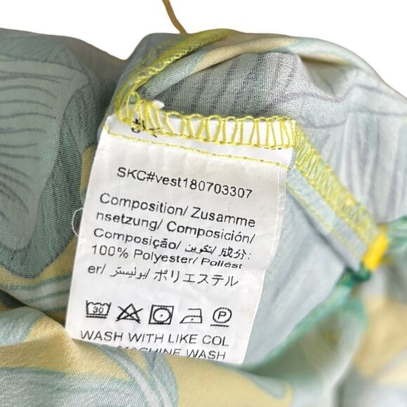 SHEIN Green Tropical Print Cami Top Size XL 10 359 - Picture 6 of 7